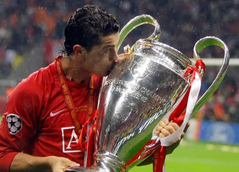 Ronaldo con la Champions del 2008!