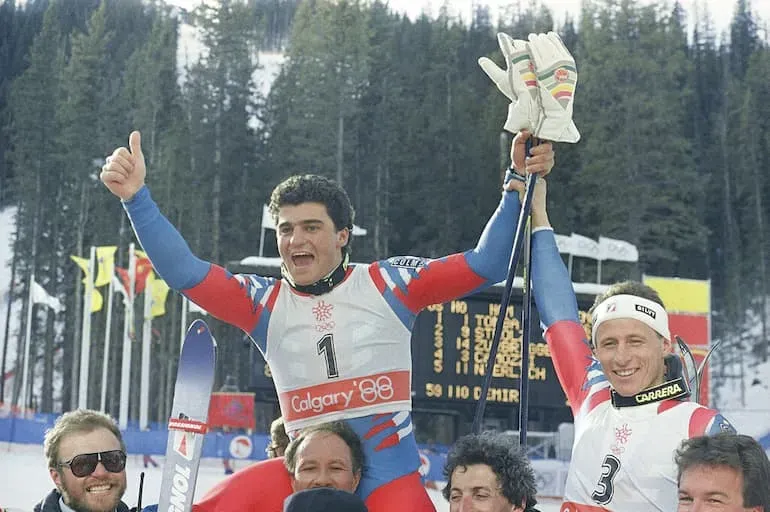 La gioia per il primo posto olimpico!