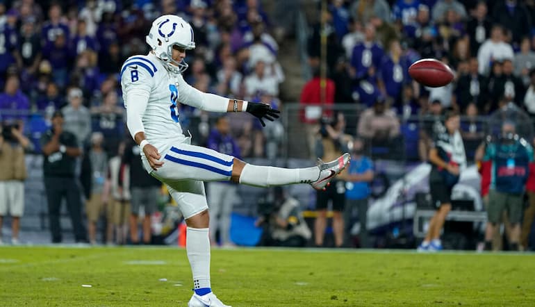 Il punter Rigoberto Sanchez degli Indianapolis Colts! 