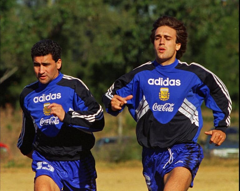 Batigol in allenamento con la sua Argentina!