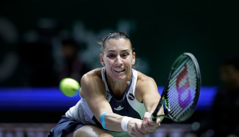 L'inconfondibile rovescio a due mani!