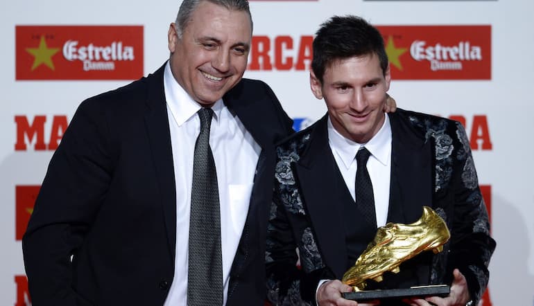 Hristo con Messi e la scarpa d'oro!