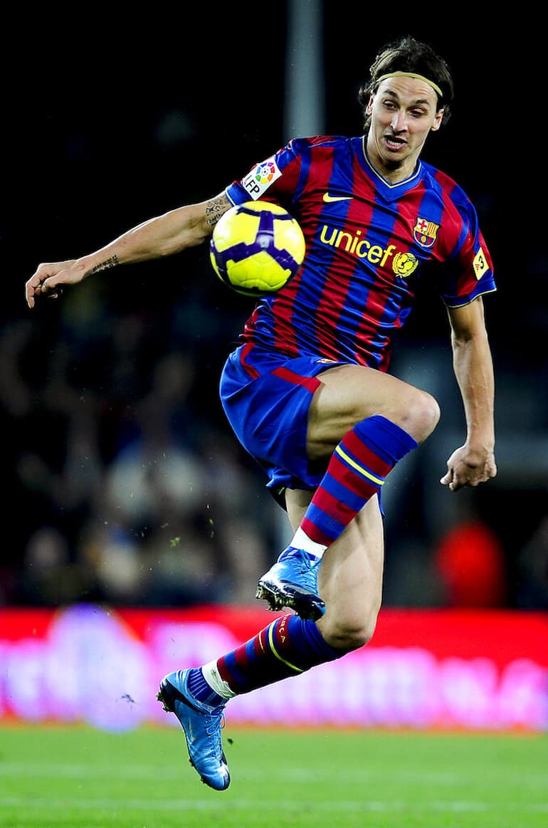 Zlatan con la maglia del Barcellona!