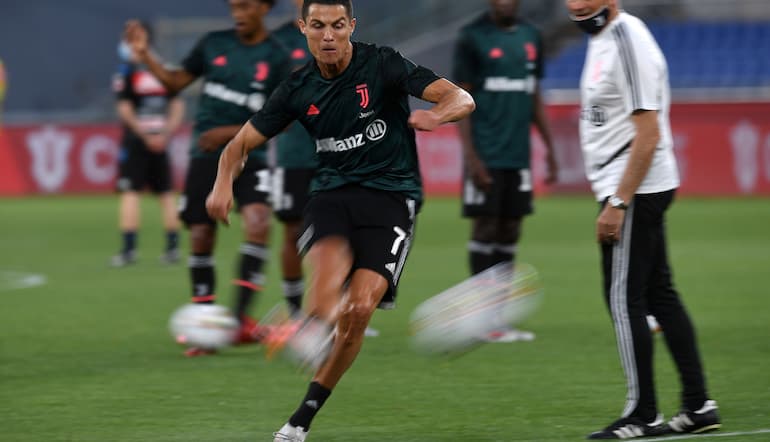 Ronaldo in riscaldamento
