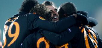 L'esultanza dei giocatori della Roma a Sofia nel 2009!