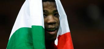 Frank Chamizo con la bandiera tricolore!