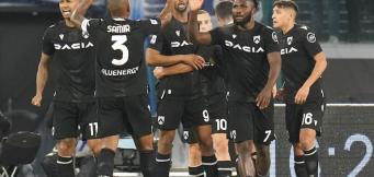 Un'esultanza dei giocatori dell'Udinese