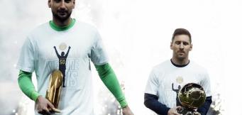 Donnarumma e Messi con i relativi premi