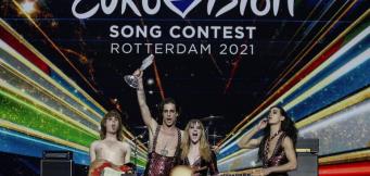 L'esultanza dei Måneskin a Rotterdam