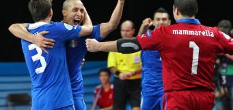 L'esultanza degli Azzurri!