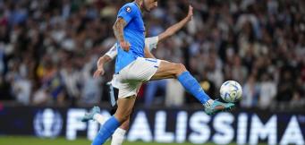 Scamacca nella Finalissima 2022 di Wembley