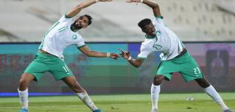 Una simpatica esultanza dei calciatori dell'Arabia Saudita
