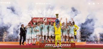 La premiazione dell'Inter, due volte Campione in carica