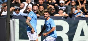 Romagnoli e Cataldi sotto la Nord