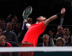 L'esultanza di Khachanov nel 2018!