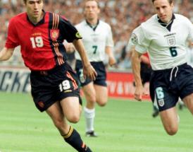 Un duello tra&nbsp;Julio Salinas e Gareth Southgate, attuale allenatore della Nazionale