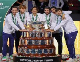 Filippo Volandri con i suoi ragazzi