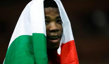 Frank Chamizo con la bandiera tricolore!