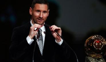 Messi con il Pallone d'Oro
