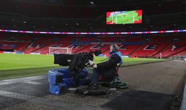 Un operatore tv a Wembley