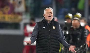 Mou durante il derby della Capitale